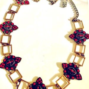 Metal red beaded  belt new